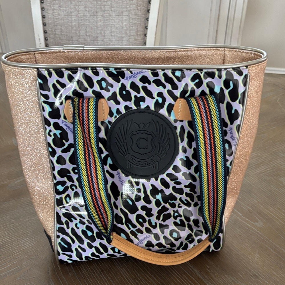 Consuela Colorful Leopard Print Tote Bag